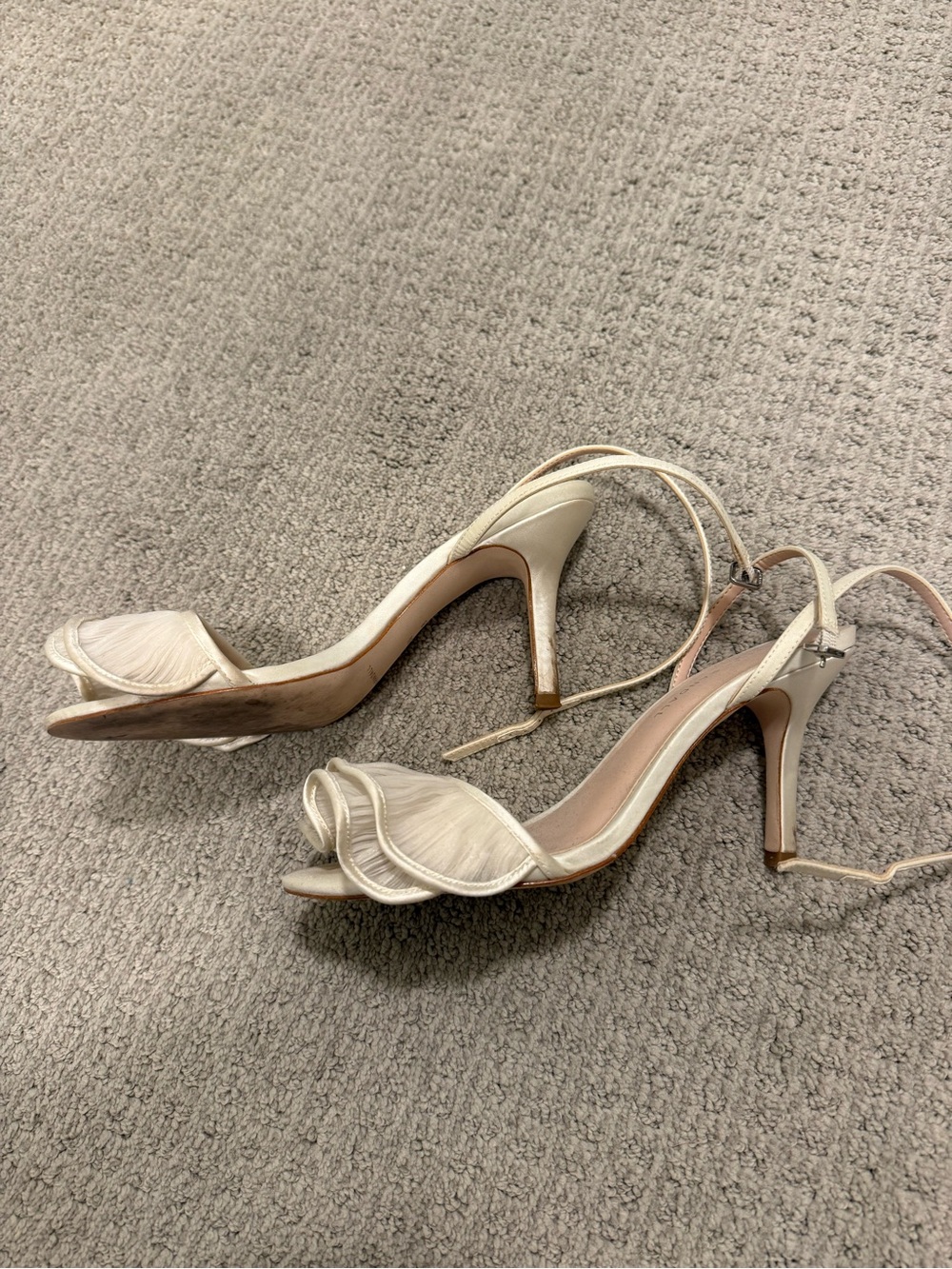 Loeffler Randall Ivory Ruffle Slingback Heels - Picture 3 of 4